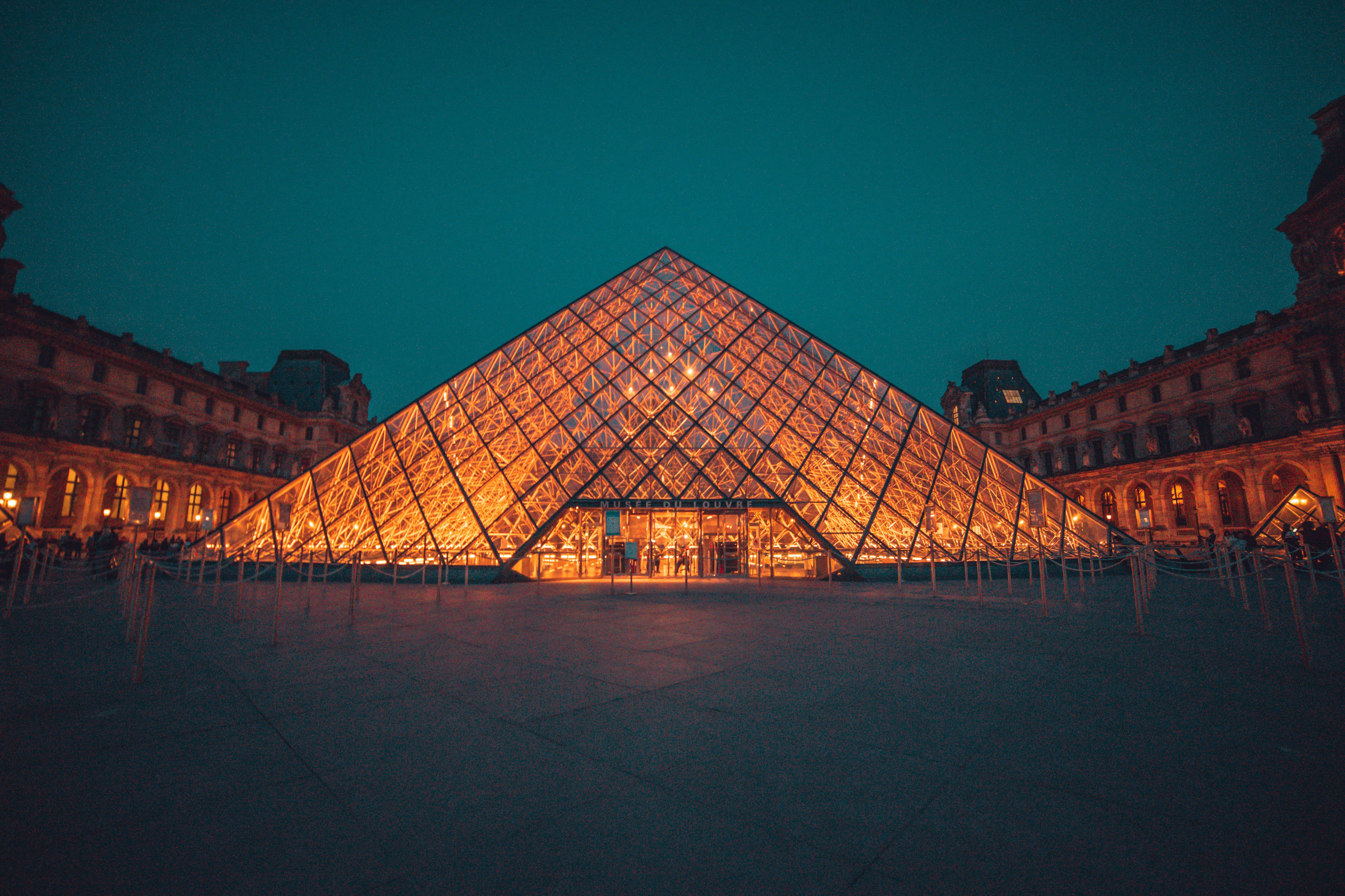 The Louvre Museum during night